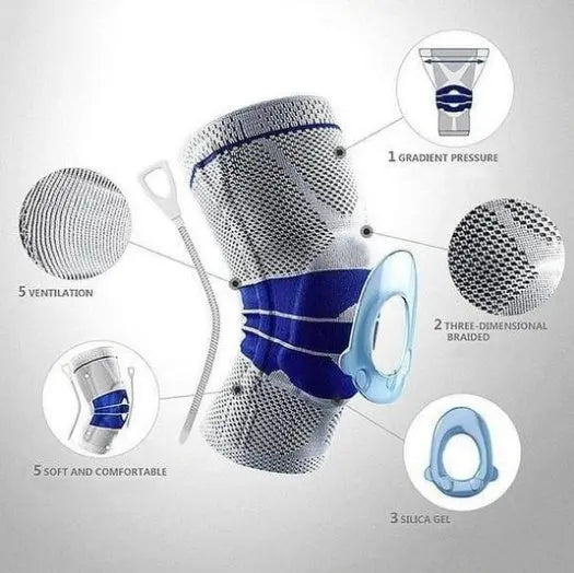 Compression Knee Brace with Anti-Slip Silicone - Knee Sleeve Stabilix