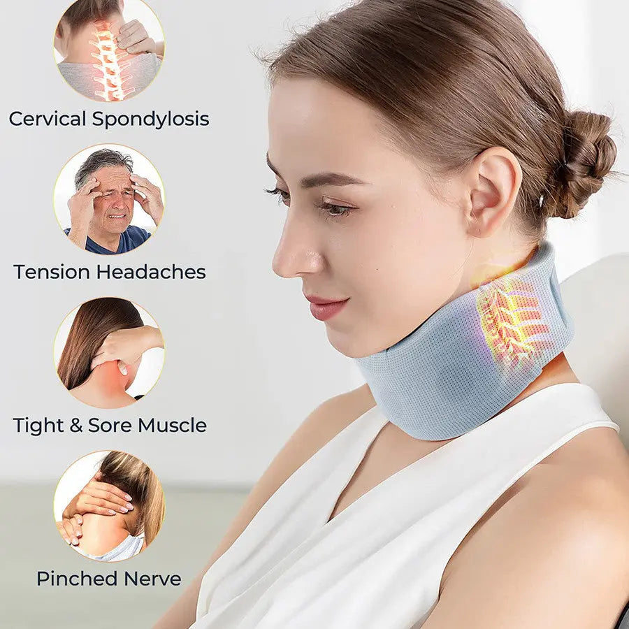 Adjustable Sponge Neck Brace Collar - Soft Cervical Support Stabilix